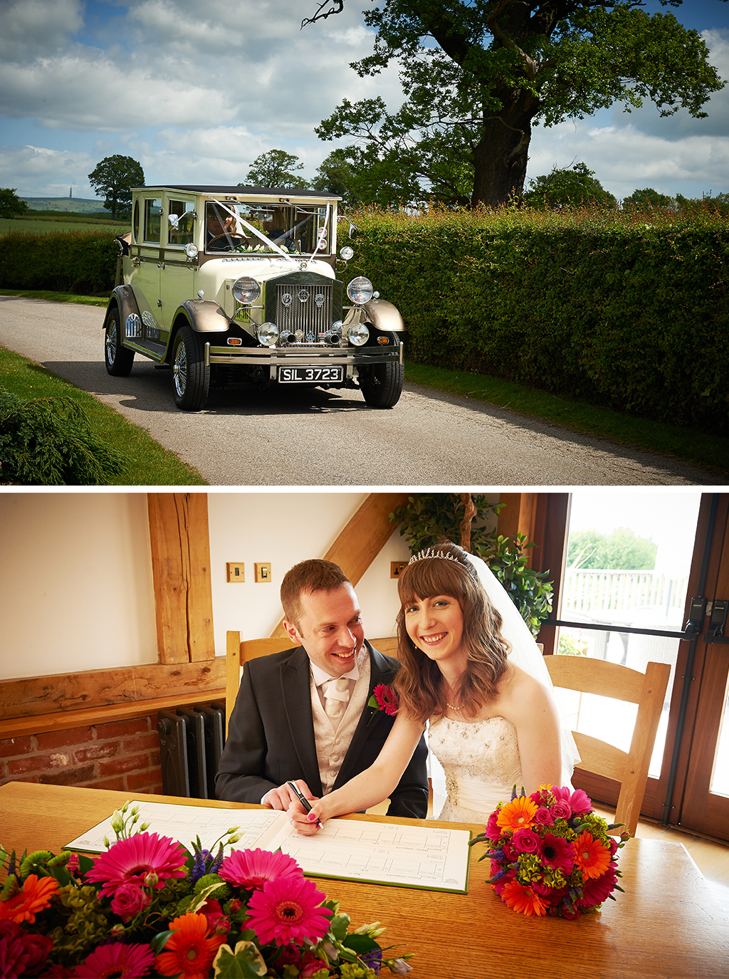 Tracy and Alex at Sandhole Oak Barn © Just Jenna Photography