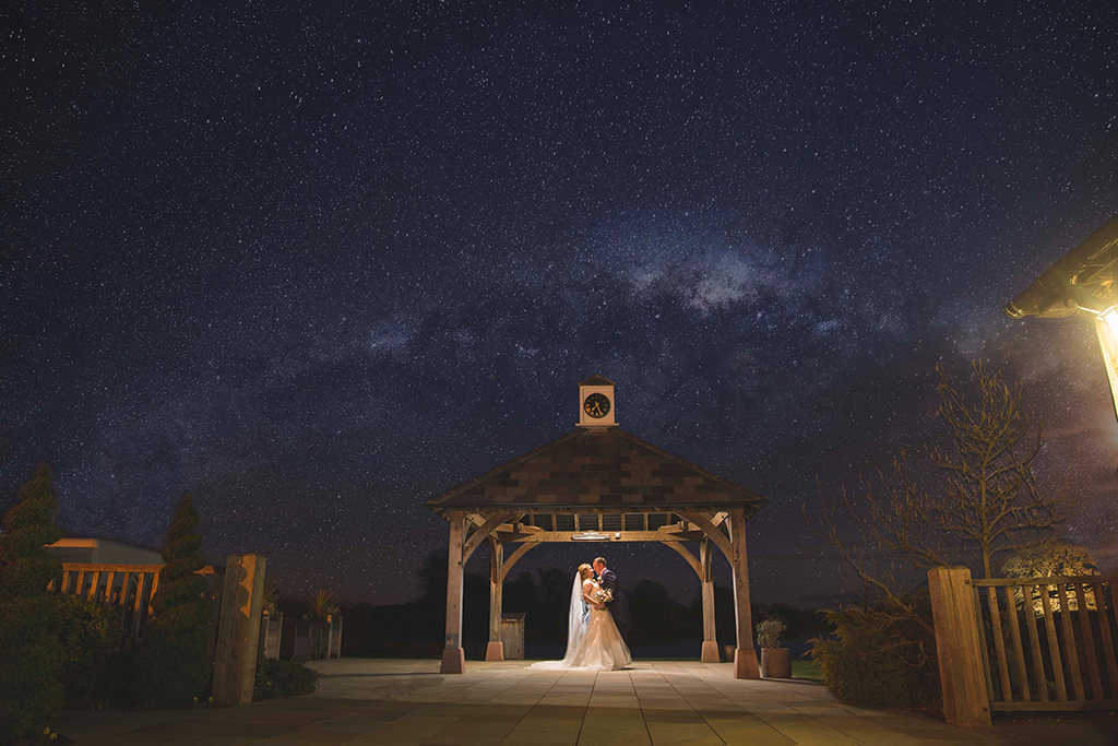 Bride And Groom Under The Stars